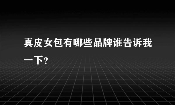 真皮女包有哪些品牌谁告诉我一下？