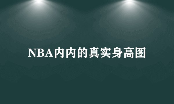 NBA内内的真实身高图