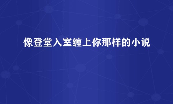 像登堂入室缠上你那样的小说
