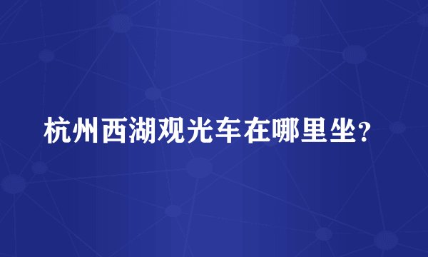 杭州西湖观光车在哪里坐？