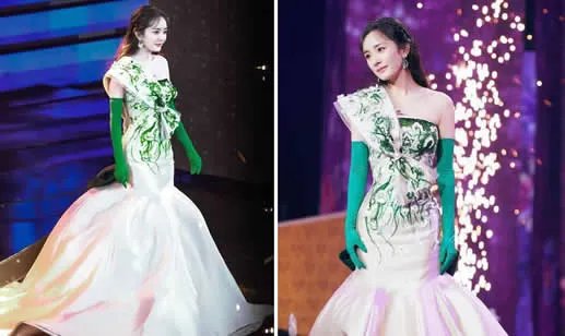 杨幂春晚造型曝光:奢华的礼服惊艳了(图)