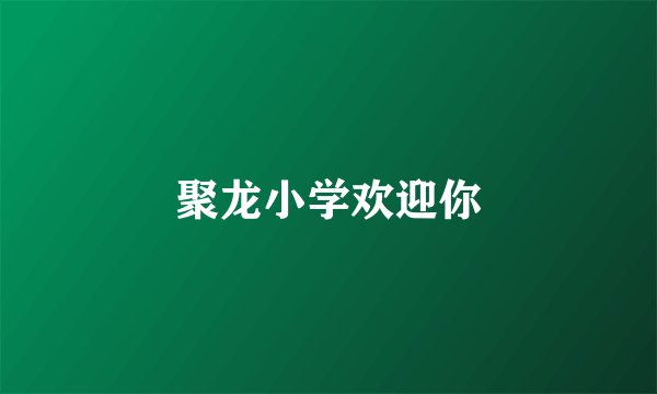 聚龙小学欢迎你
