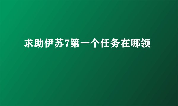 求助伊苏7第一个任务在哪领