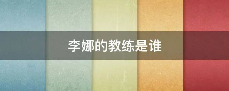 李娜的教练是谁