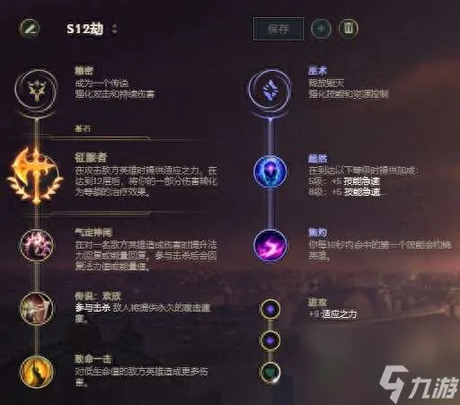 LOL劫的天赋符文怎么配s12 最新天赋出装推荐