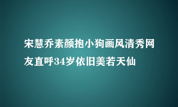 宋慧乔素颜抱小狗画风清秀网友直呼34岁依旧美若天仙