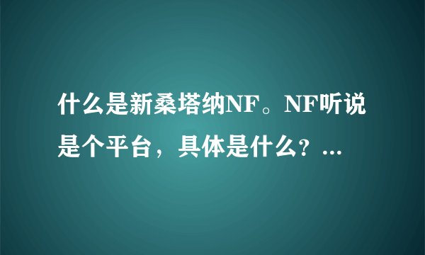 什么是新桑塔纳NF。NF听说是个平台，具体是什么？那位大神给解读一下