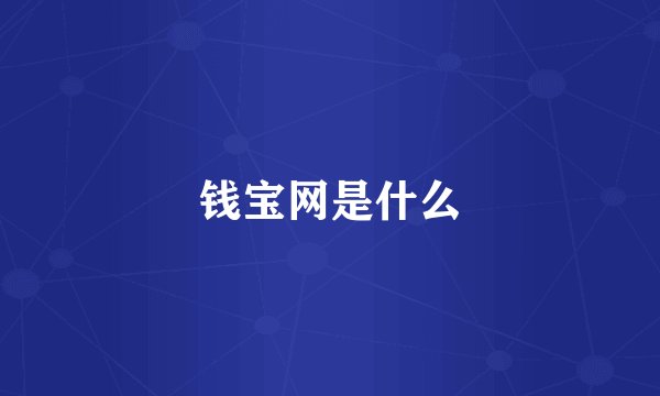 钱宝网是什么