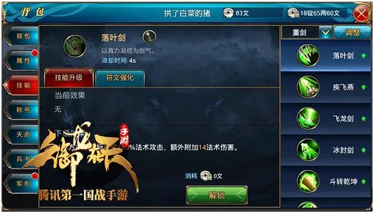 《御龙在天》大巧无锋！重剑技能简介及兵书选择