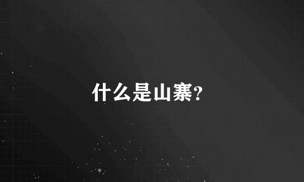 什么是山寨？