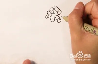 一串鞭炮简笔画教程