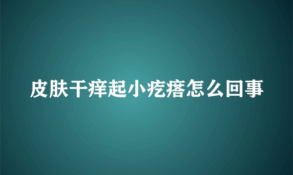皮肤干痒起小疙瘩怎么回事