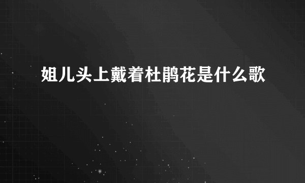 姐儿头上戴着杜鹃花是什么歌