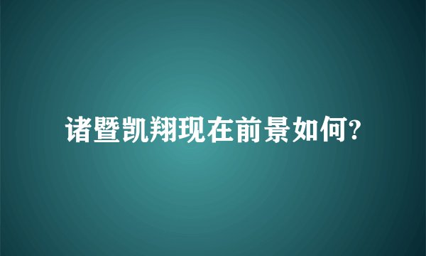诸暨凯翔现在前景如何?