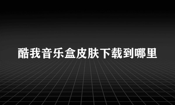 酷我音乐盒皮肤下载到哪里