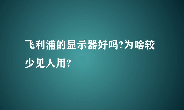 飞利浦的显示器好吗?为啥较少见人用?