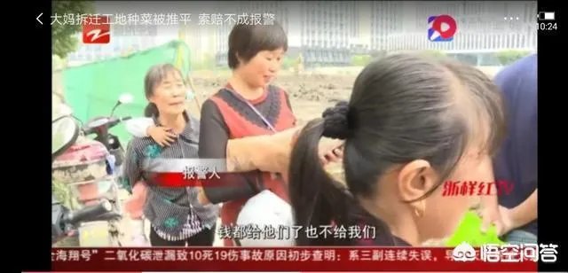 拆迁征地上种菜被推平,大妈报警维权要求赔偿被拒绝,怎么办?
