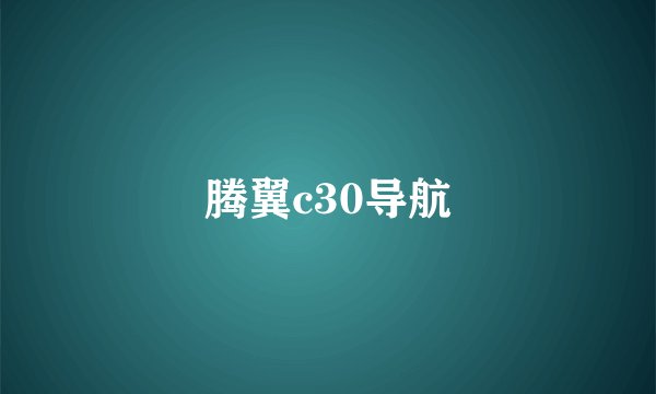 腾翼c30导航