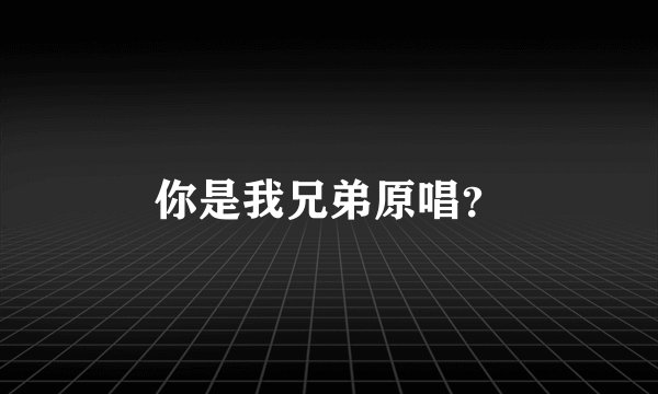 你是我兄弟原唱？