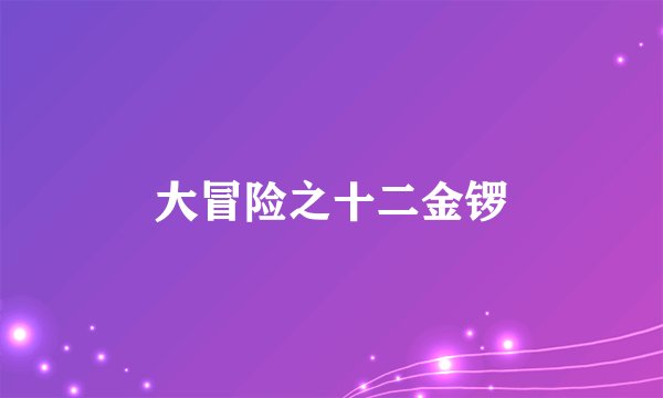 大冒险之十二金锣