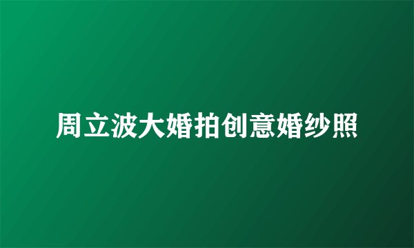 周立波大婚拍创意婚纱照