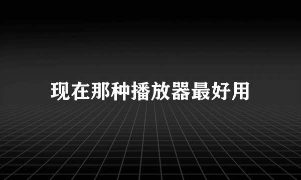 现在那种播放器最好用