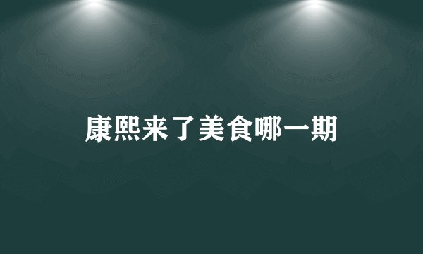 康熙来了美食哪一期