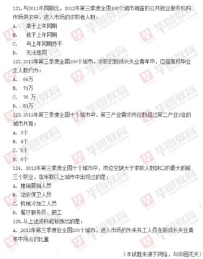 2014年国家公务员考试《行测》真题(完整版)