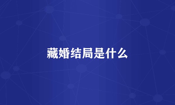 藏婚结局是什么
