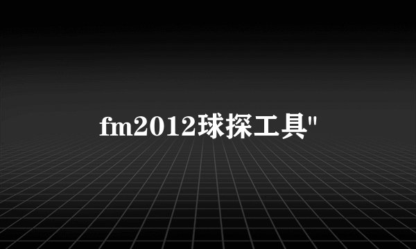 fm2012球探工具