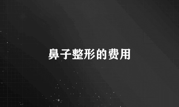 鼻子整形的费用