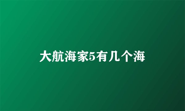 大航海家5有几个海