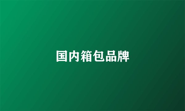 国内箱包品牌