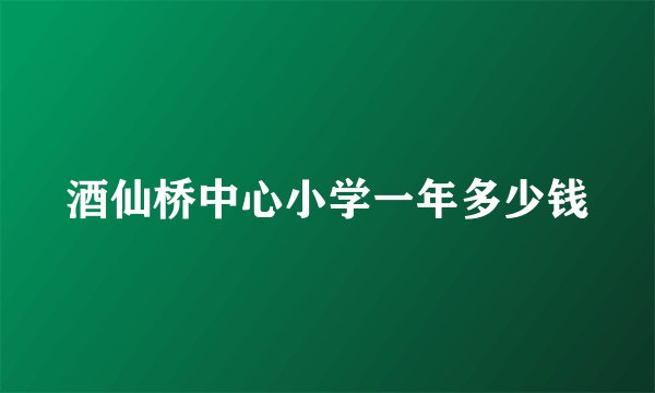 酒仙桥中心小学一年多少钱