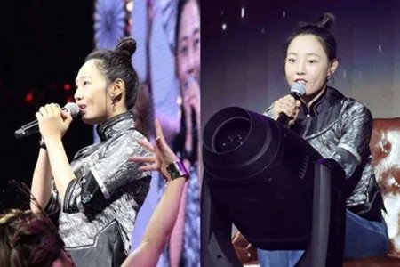 白百何扎丸子头登台献唱出轨事件后精神状态堪忧