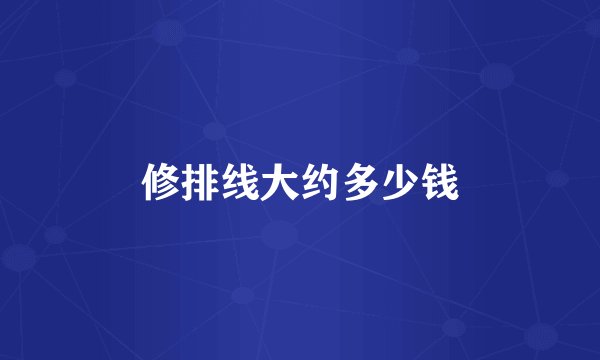 修排线大约多少钱