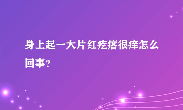 身上起一大片红疙瘩很痒怎么回事？