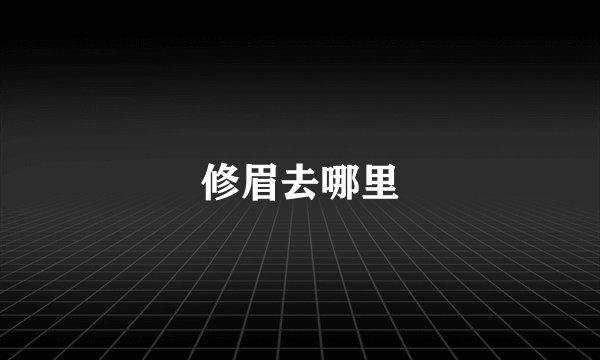 修眉去哪里