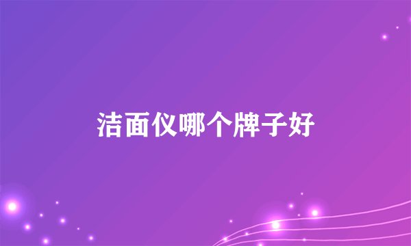 洁面仪哪个牌子好