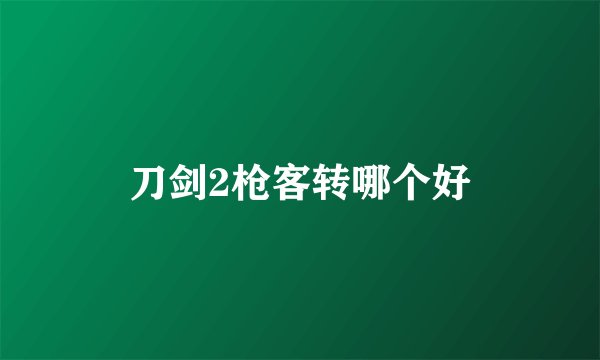 刀剑2枪客转哪个好