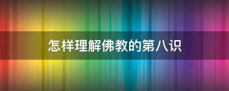 怎样理解佛教的第八识