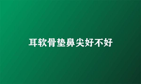 耳软骨垫鼻尖好不好