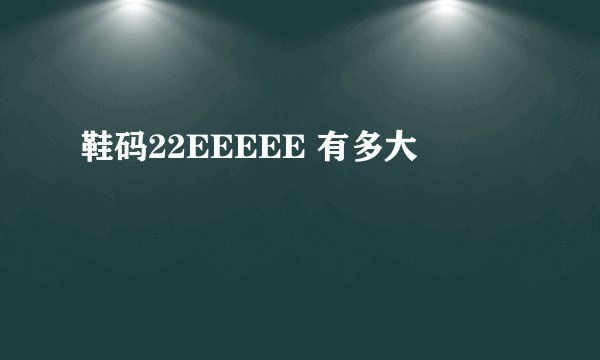 鞋码22EEEEE 有多大