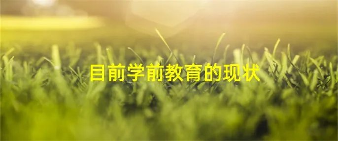 目前学前教育的现状
