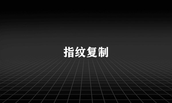 指纹复制
