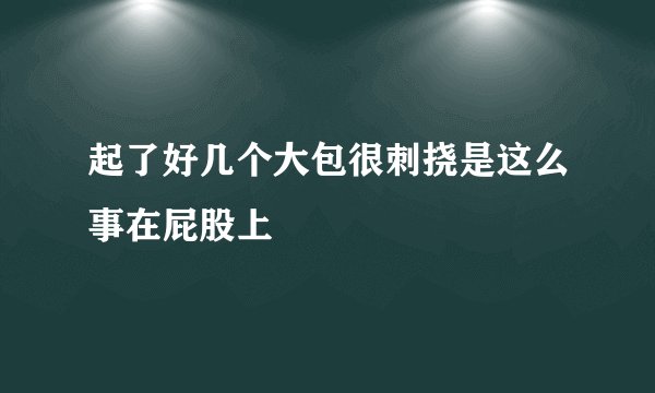 起了好几个大包很刺挠是这么事在屁股上
