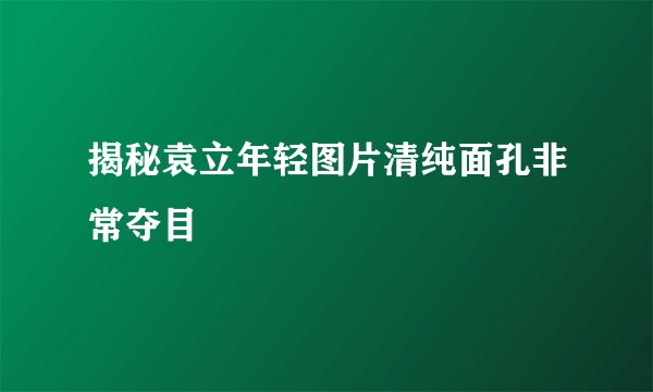 揭秘袁立年轻图片清纯面孔非常夺目