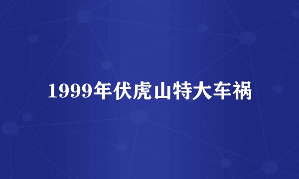 1999年伏虎山特大车祸