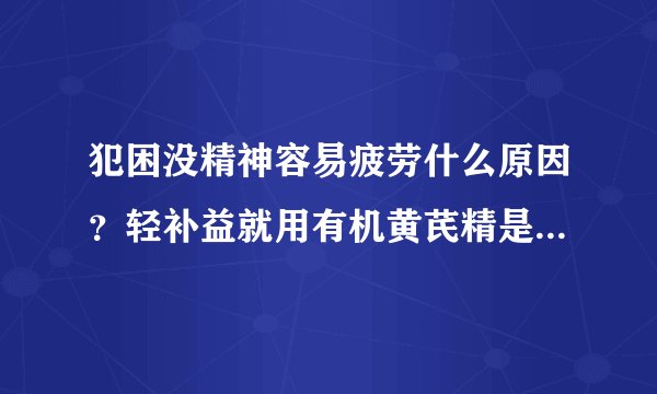 犯困没精神容易疲劳什么原因?轻补益就用有机黄芪精是为什么?
