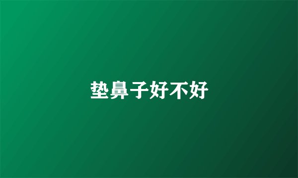 垫鼻子好不好